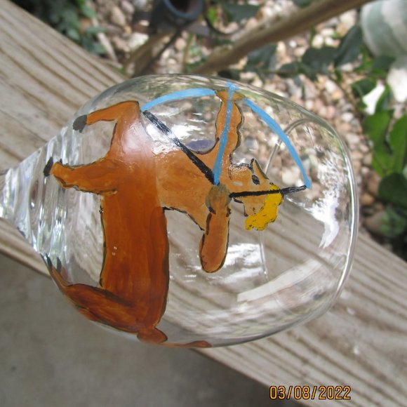 Vintage Zodiac Sagittarius Wine Glass - Picture 3 of 5